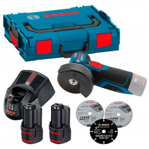Акумуляторна болгарка Bosch GWS 12V-76, 2 акб 3 A / год