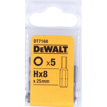Торсіонна біта H8 DeWALT 25 мм, 5 шт