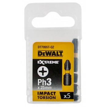 Біта IMPACT TORSION EXTREME Ph3 DeWALT 25 мм, 5 шт